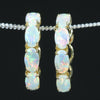 14k Gold Crystal Opal Huggie Hoop Earrings -  Australian Opal Shop 186 Brisbane Rd Arundel Gold Coast