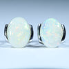 Solid Coober Pedy White Opal Silver Studs at the Australian Opal Shop Gold Coast 186 Brisbane Rd