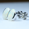 Natural Australian White Opal Silver Stud Earring Code -SS638