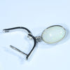 Coober Pedy White  Opal Huggie Silver Earring (10.5mm x 7mm) Code -SS637