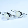 Coober Pedy White Opal Silver Earring (10mm x 7mm) Code -SS619