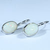 Coober Pedy White Opal Silver Earring (10mm x 7mm) Code -SS619