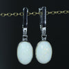 Beautiful Coober Pedy White Opal Huggie Earrings at the Australian Opal Shop on the Gold Coast