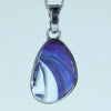 Natural Australian Boulder Opal Silver Pendant