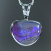 Natural Australian Boulder Opal Silver Pendant at The Australian Opal Shop