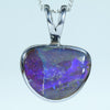 Natural Australian Boulder Opal Silver Pendant