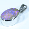 Australian Crystal Opal Silver Pendant with Silver Chain (12mm x 8.5mm) Code - Y33