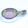 Australian Crystal Opal Silver Pendant with Silver Chain (12mm x 8.5mm) Code - Y33