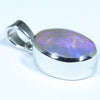 Australian Crystal Opal Silver Pendant with Silver Chain (12mm x 8.5mm) Code - Y33