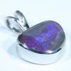 Australian Boulder Opal Silver Pendant with Silver Chain (12.5mm x 9mm) Code - Y21