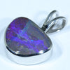 Australian Boulder Opal Silver Pendant with Silver Chain (12.5mm x 9mm) Code - Y21