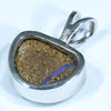 Australian Boulder Opal Silver Pendant with Silver Chain (12.5mm x 9mm) Code - Y21