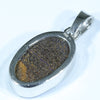 Australian Boulder Opal Silver Pendant with Silver Chain (15mm x 10mm) Code - Y42