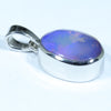 Australian Boulder Opal Silver Pendant with Silver Chain (12mm x 9mm) Code - Y22