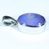 Australian Boulder Opal Silver Pendant with Silver Chain (12mm x 9mm) Code - Y22