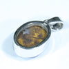 Australian Boulder Opal Silver Pendant with Silver Chain (12mm x 9mm) Code - Y22