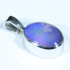 Australian Boulder Opal Silver Pendant with Silver Chain (12mm x 9mm) Code - Y22