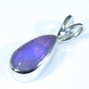 Australian Boulder Opal Silver Pendant with Silver Chain (12mm x 6mm) Code - Y29