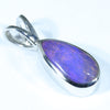 Australian Boulder Opal Silver Pendant with Silver Chain (12mm x 6mm) Code - Y29