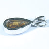 Australian Boulder Opal Silver Pendant with Silver Chain (12mm x 6mm) Code - Y29