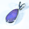 Australian Boulder Opal Silver Pendant with Silver Chain (12mm x 6mm) Code - Y29