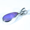 Australian Boulder Opal Silver Pendant with Silver Chain (12mm x 6mm) Code - Y29