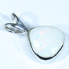 Coober Pedy White Opal Silver Pendant with Silver Chain (9.5mm x 10mm)  Code - Y30