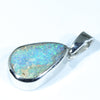 Australian Boulder Opal Silver Pendant with Silver Chain (13mm x 8.5mm) Code - Y37