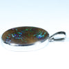 Large Australian Opal Matrix Silver Pendant with Silver Chain (27.5mm x 19mm)  Code - Y38