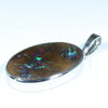Large Australian Opal Matrix Silver Pendant with Silver Chain (27.5mm x 19mm)  Code - Y38
