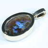 Queensland Boulder Opal Matrix Gold Pendant (17mm x 12mm) Code - Z08
