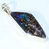 Natural Australian Boulder Opal and Diamond Gold Pendant (31mm x 12mm) Code - Z24