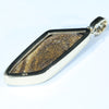 Natural Australian Boulder Opal and Diamond Gold Pendant (31mm x 12mm) Code - Z24