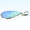 Natural Australian Boulder Opal and Diamond Gold Pendant (26mm x 16mm) Code - Z26