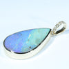 Natural Australian Boulder Opal and Diamond Gold Pendant (26mm x 16mm) Code - Z26