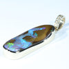 Natural Australian Boulder Opal and Diamond Gold Pendant (25mm x 10mm) Code - Z23