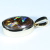 Queensland Boulder Opal Matrix Gold Pendant (15mm x 10mm) Code - Z07