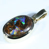 Queensland Boulder Opal Matrix Gold Pendant (15mm x 10mm) Code - Z07