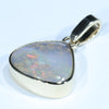 Natural Solid Australian Boulder Opal Gold Pendant (14mm x 13mm) Code - Z20