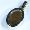 Queensland Boulder Opal Matrix Gold Pendant (15mm x 10mm) Code - Z07