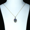Queensland Boulder Opal Matrix Gold Pendant (17mm x 12mm) Code - Z08