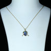 Natural Australian Boulder Opal and Diamond Gold Pendant (11.5mm x 9mm) Code - Z10