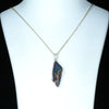 Natural Australian Boulder Opal and Diamond Gold Pendant (31mm x 12mm) Code - Z24