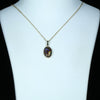 Queensland Boulder Opal Matrix Gold Pendant (15mm x 10mm) Code - Z07