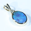 Natural Australian Boulder Opal and Diamond Gold Pendant (10mm x 7.5mm) Code - Z09