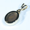 Natural Australian Boulder Opal and Diamond Gold Pendant (10mm x 7.5mm) Code - Z09