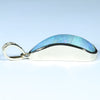 Natural Australian Boulder Opal and Diamond Gold Pendant (20mm x 9mm) Code - Z27