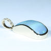 Natural Australian Boulder Opal and Diamond Gold Pendant (20mm x 9mm) Code - Z27