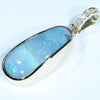 Natural Australian Boulder Opal and Diamond Gold Pendant (20mm x 9mm) Code - Z27