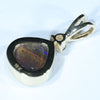 Natural Australian Boulder Opal and Diamond Gold Pendant (8mm x 8mm) Code - Z11